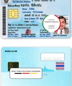 Thailand ID template in PSD format, fully editable