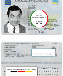 Ukraine ID template in PSD format, full editable