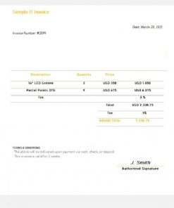 USA Mean Tic invoice template in Word and PDF format, fully editable