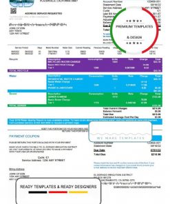 USA EID utility bill template in Word and PDF format