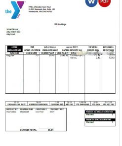 USA social service company employee sheet template in Word and PDF format