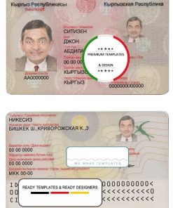 Kyrgyzstan ID template in PSD format
