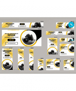 # visual lab editable banner template set of 13 PSD