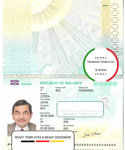 Belarus passport template in PSD format, fully editable (2020 - present)