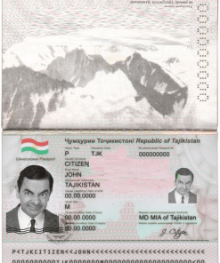 Tajikistan passport template in PSD format