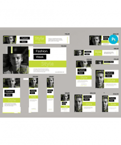 style lab editable banner template set of 13 PSD