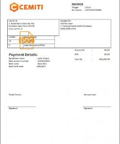 India Cemiti sports electronic community invoice template in Word and PDF format, fully editable