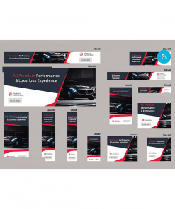 speed gains editable banner template set of 13 PSD