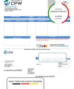 USA CPW utility bill template in Word and PDF format