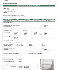 Lebanon Electricity of Lebanon utility bill template in Word and PDF format