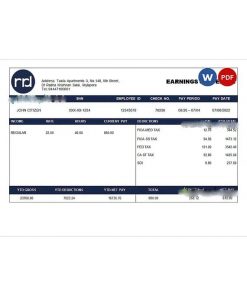 USA printing company employee sheet template in Word and PDF format