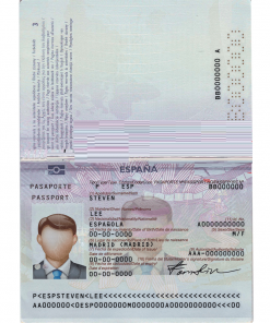 Spain Passport Psd Template (Multi Version)