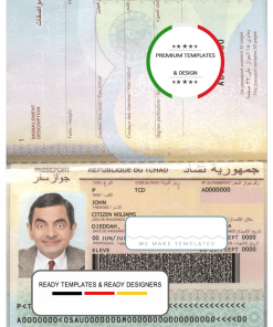 Chad (République du Tchad) passport template in PSD format, fully editable