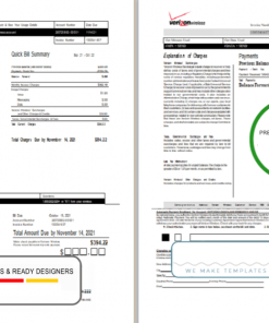 USA Verizon invoice template in Word and PDF format, fully editable