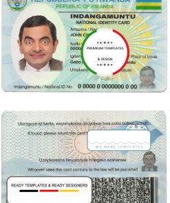Rwanda ID card template in PSD format, fully editable