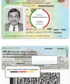 Sri Lanka ID card template in PSD format, fully editable