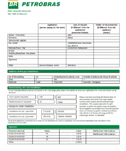 Paraguay Petrobras Paraguay Operations and Logistics gas company utility bill template in Word and PDF format