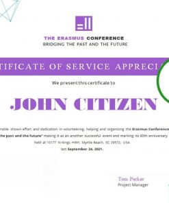 USA Volunteer certificate template in Word and PDF format