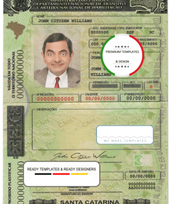 Brazil (Santa Catarina) driving license template in PSD format