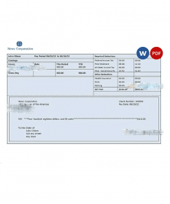 USA media company employee sheet template in Word and PDF format
