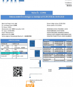 Slovenia RWE electricity proof of address utility bill template in Word and PDF format