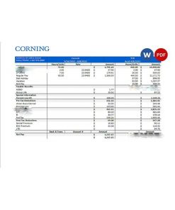 USA manufacturing company employee sheet template in Word and PDF format