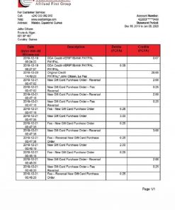Equatorial Guinea CCEI Bank proof of address statement template in Word and PDF format
