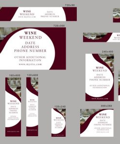 # wine days editable banner template set of 13 PSD