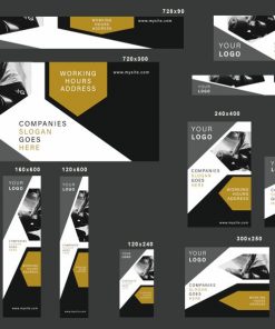 # sport side editable banner template set of 13 PSD