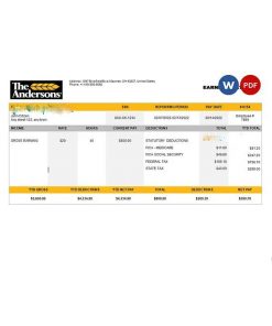 USA food production company employee sheet template in Word and PDF format