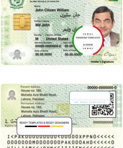Pakistan ID template in PSD format, fully editable