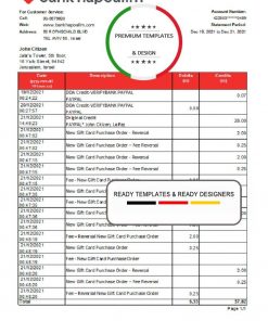 Israel Bank Hapoalim bank statement easy to fill template in .xls and .pdf file format