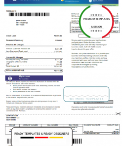 Philippines Globe Business utility bill template in Word and PDF format