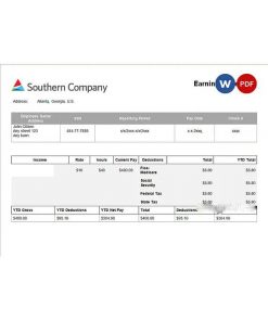 USA electric company employee sheet template in Word and PDF format