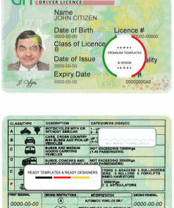 Ghana driving license template in PSD format, fully editable, with all fonts