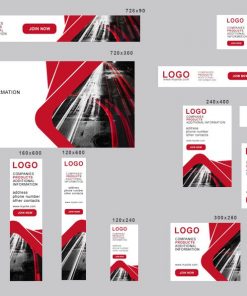 # layersflow editable banner template set of 13 PSD