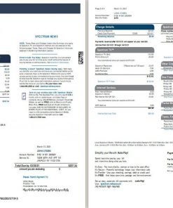 USA Spectrum utility bill template in Word and PDF format (4 pages)