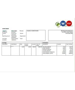 USA diagnostic company employee sheet template in Word and PDF format