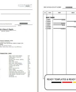Philippines UCPB bank statement of account template in Excel and PDF format