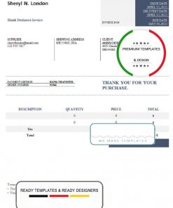 USA Springeld Limited invoice template in Word and PDF format, fully editable