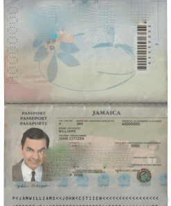 Jamaica passport template in PSD format, fully editable