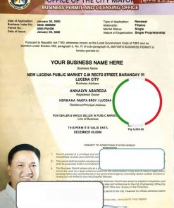 Philippines City of Lucena private entrepreneur certificate template in PSD format