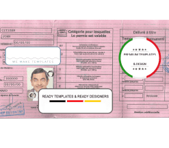 Mali driving license template in PSD format, fully editable