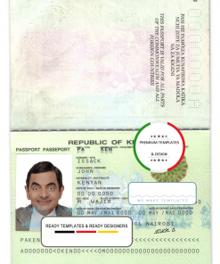 Kenya passport template in PSD format, fully editable
