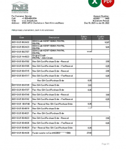 Saint Kitts and Nevis SKNA bank statement, Excel and PDF template