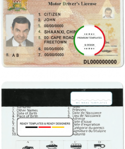 Sierra Leone driving license template in PSD format, fully editable