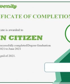 USA Completion & Graduation Ceremony certificate template in Word and PDF format