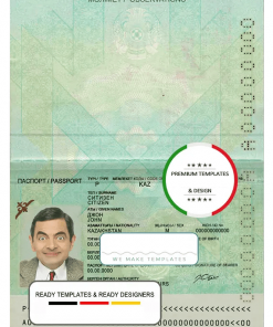 Kazakhstan passport template in PSD format, fully editable (2009 – present)