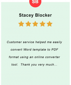 Stacey Blocker - feedback of our valued customer