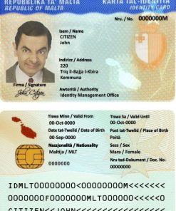 Malta ID template in PSD format, fully editable